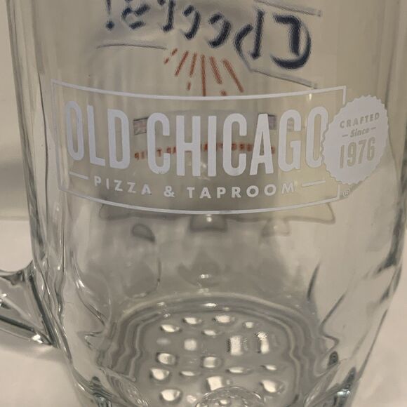 Old Chicago Pizza and Taproom Glass Beer Mug European Road Trip England CHEERS! - Picture 3 of 9